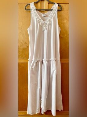 Romantic Long White Cotton Dress